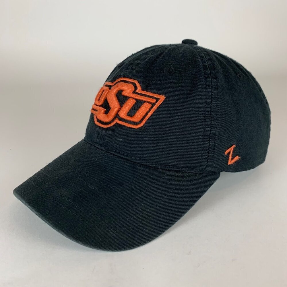 Oklahoma State Cowboys NCAA Black Zephyr Relaxed Fit Strapback Hat